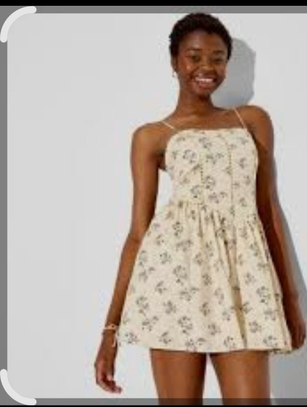 Delicate Cream Floral Adjustable Strap - Women's Accessory